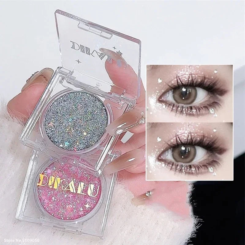 Rynx | Shiny Heart Sequins Glitter Gel Eyeshadow Cream Blue Pink Gold Star/Moon Nail Loose Sequins Glue Halloween Party Body Eye Makeup