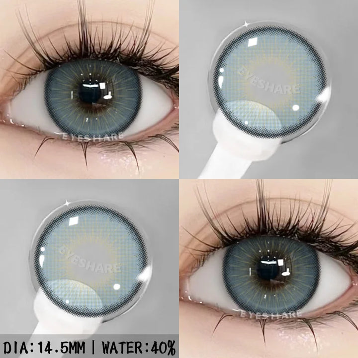 Rynx | 1 Pair New Color Contact Lenses for Eyes Purple Lenses Gray Pupil Lens Brown Eye Lens Annual Cosmetic Blue Eye Contacts