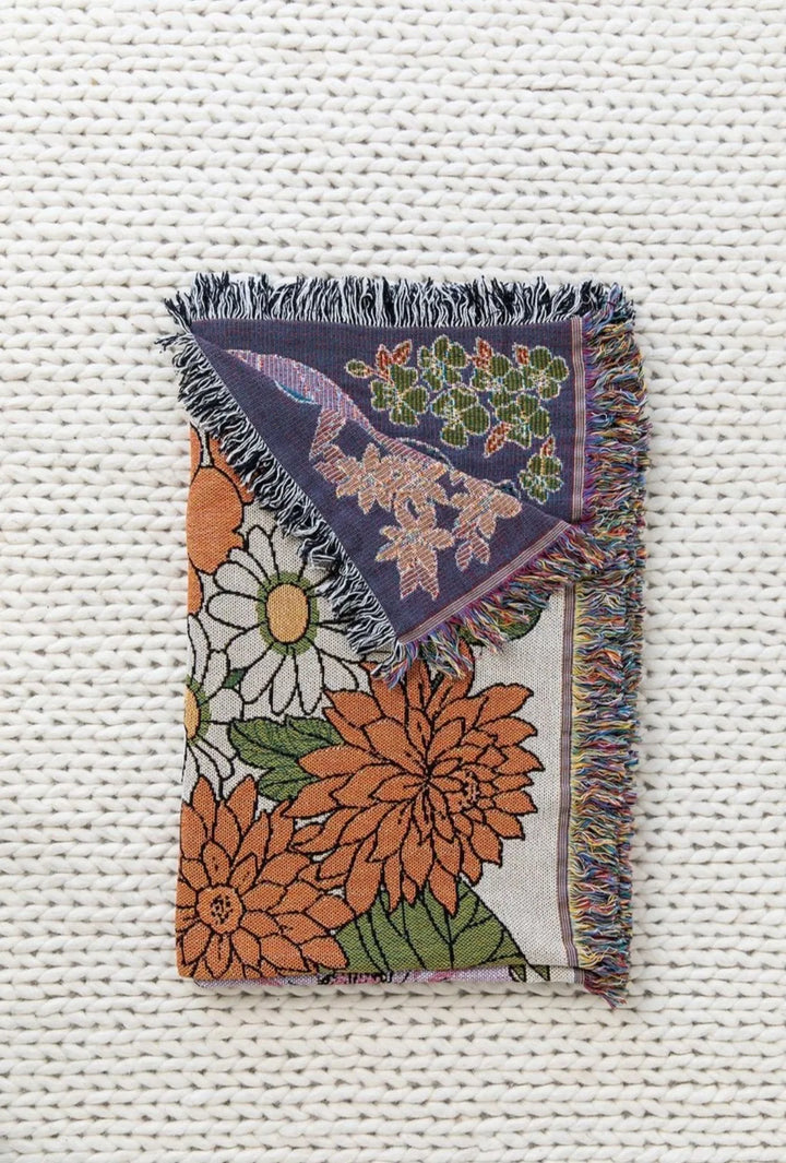 Lisslune | Boho Garden Flower Blanket