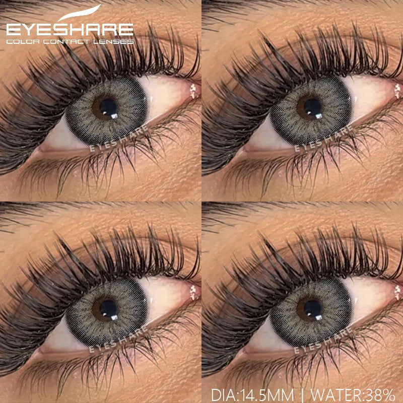 Rynx | 1 Pair Color Lenses Colored Contact Lenses New Brown Lens Blue Eye Lenses Green Lenses Cosmetic Gray Eye Lens Yearly