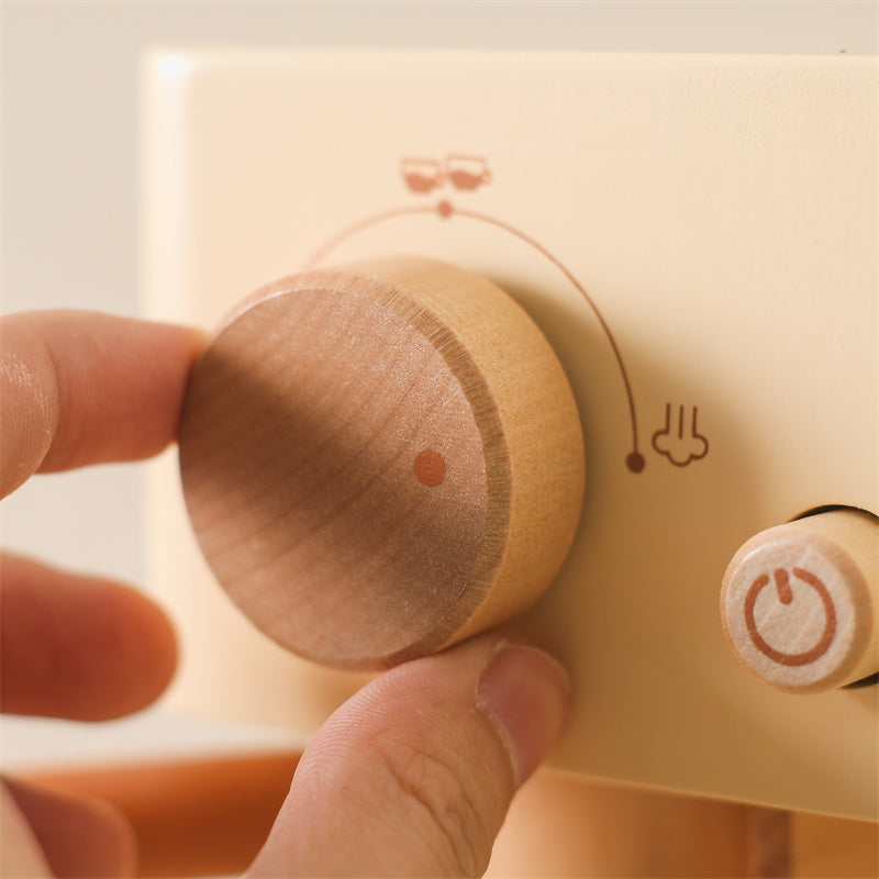 Lisslune | Little Barista Wooden Coffee Machine – Educational Pretend Play Toy | for Kids Age 1+