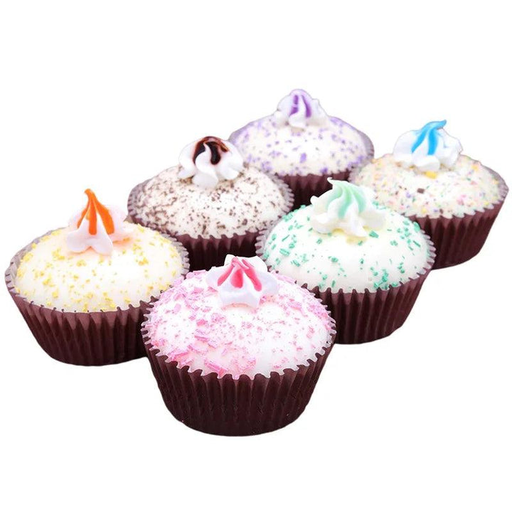 Lisslune | Set of 6 Realistic Decorative Artificial Cupcake Props for Display