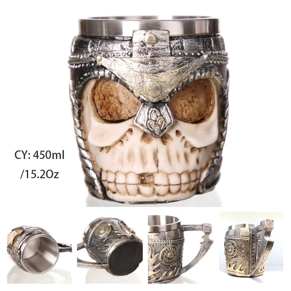 Lisslune | Medieval Dragon Resin Stainless Steel Mug as Coffee Mug or Tea Mug