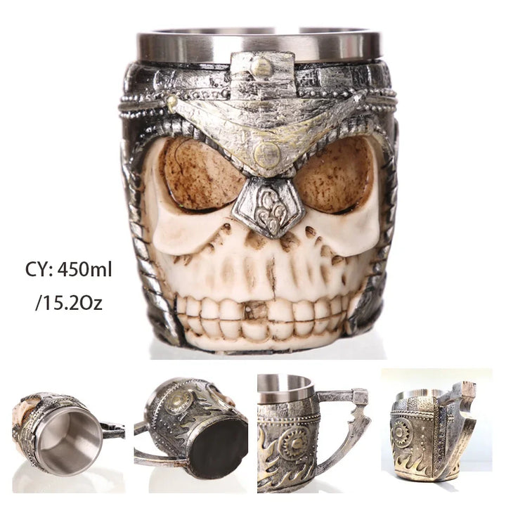 Lisslune | Medieval Dragon Resin Stainless Steel Mug as Coffee Mug or Tea Mug