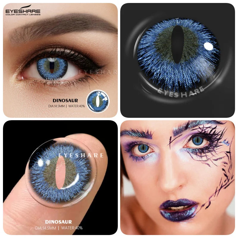 Rynx | 1 Pair Colored Contact Lenses for Eyes Cosplay Contact Lenses Blue Lenses Halloween Lens Cosmetics Pupils Eye Color Lens