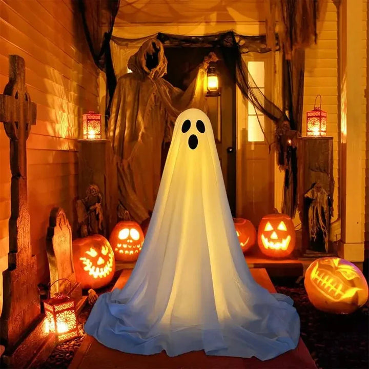 Rynx | Spooky Ghost Halloween Decor Powered by String Lights Standing Ghost Front Door Porch Courtyard Halloween Decor Outdoor