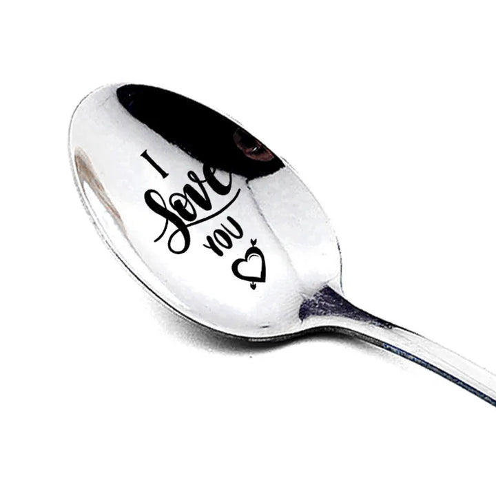 Rynx Valentine’s Day gift stainless steel milk coffee spoon love letter wedding souvenirs anniversary gift for girlfriend boyfriend