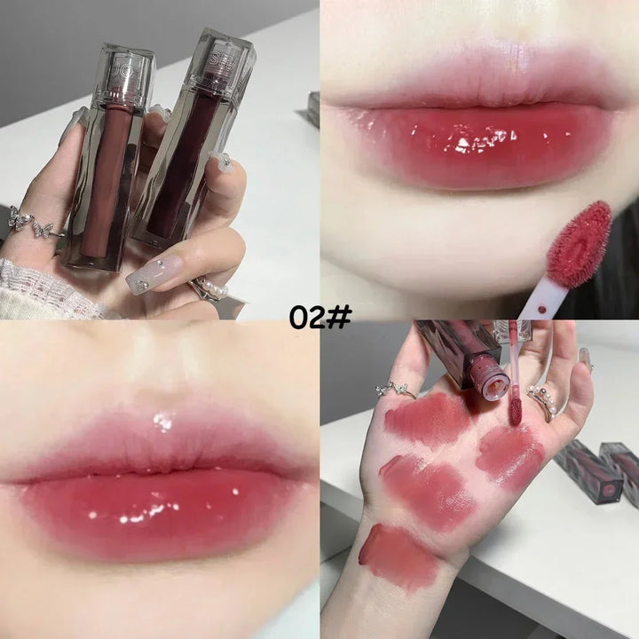 Rynx | Liquid Lipstick 6 Colors Mirror Dye Lip Gloss Moisturizing Waterproof Long-lasting Lip Color Korean Natural Makeup Cosmetics