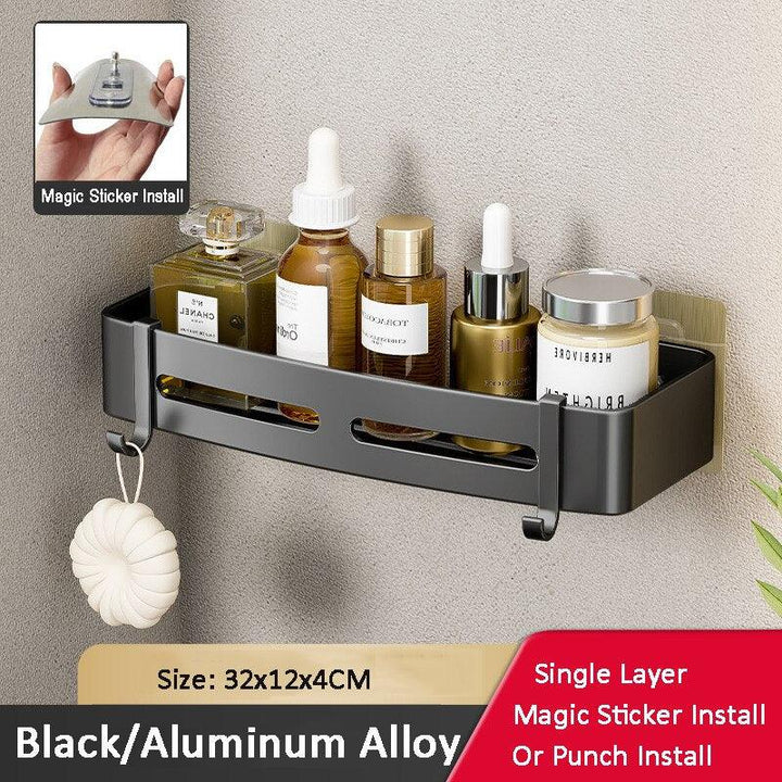 Lisslune | Stylish Aluminum Corner Shelf without Drilling for Easy Installation