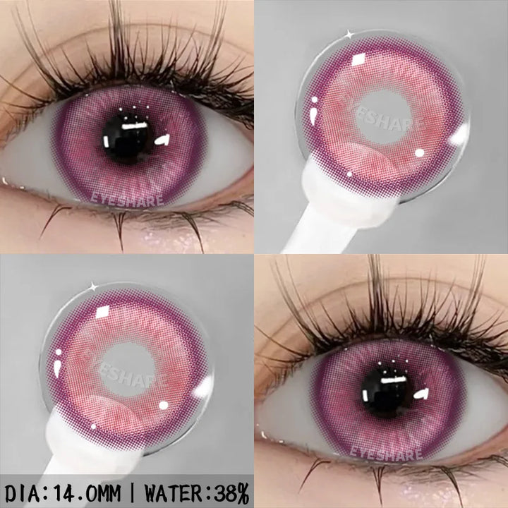 Rynx | 1 Pair purple lenses for eye color contact lenses anime pink lenses blue pupils for eyes Y2K lenses for natural eyes
