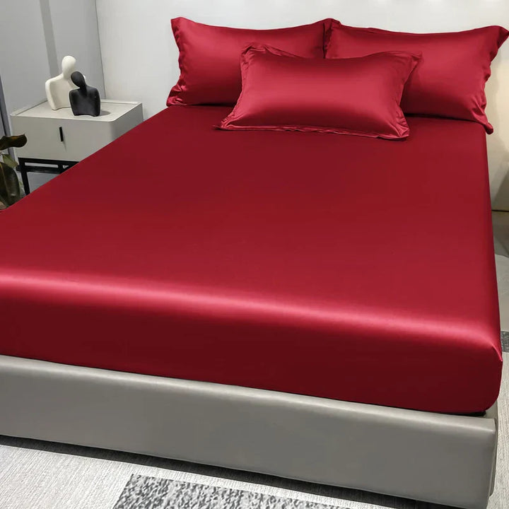 Lisslune | SatinDreams Luxury Fitted Sheet | Silky Satin Bed Sheet | Breathable & Cooling | Wrinkle-Free | Easy Care