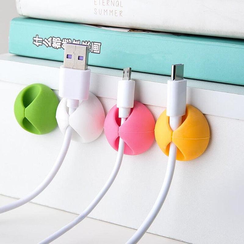 Lisslune | Silicone Cable Organizer Set: 5-Pack for tangle-free management