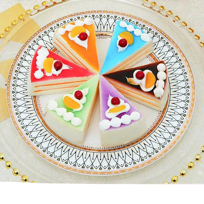 Lisslune | Playful Set of 6 Colorful PU Foam Cake Magnets for Creative Home Styling and Photography