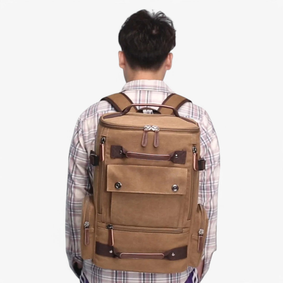 Lisslune | Vintage Canvas Backpack – Stylish & Functional with Laptop Compartment for Everyday & Adventure
