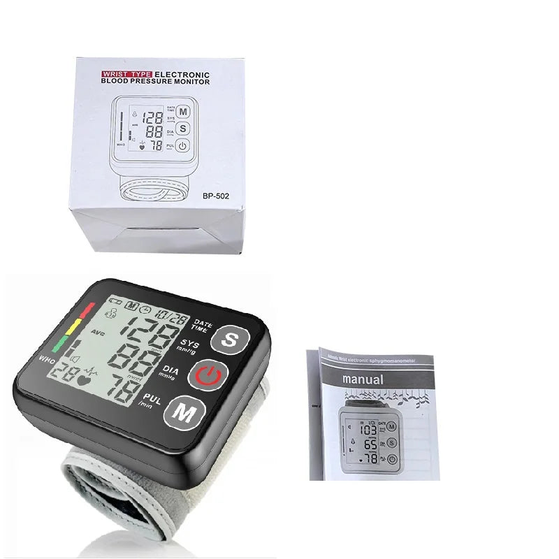 Lisslune | Digital Wrist Blood Pressure Monitor with LCD Display – PulseTrack