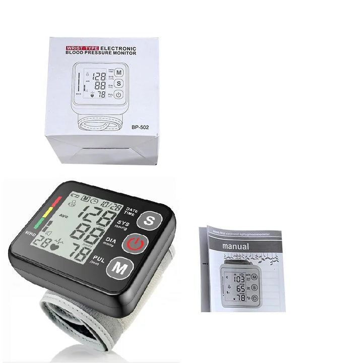 Lisslune | Digital Wrist Blood Pressure Monitor with LCD Display – PulseTrack