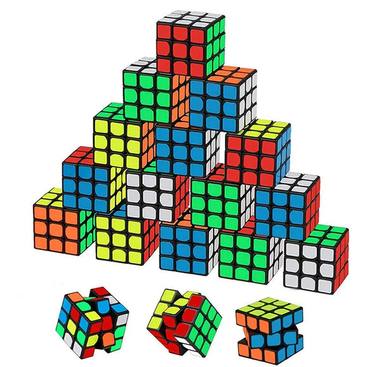 Rynx 10 pieces mini magic cubes children's birthday party gifts accessories children's learning toy goodie bag piñata filler price 3x3cm
