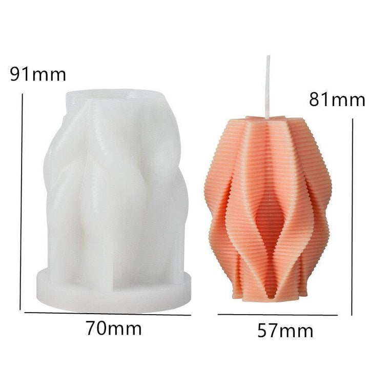 Lisslune | Creative spiral column silicone mold for unique candle and soap making!
