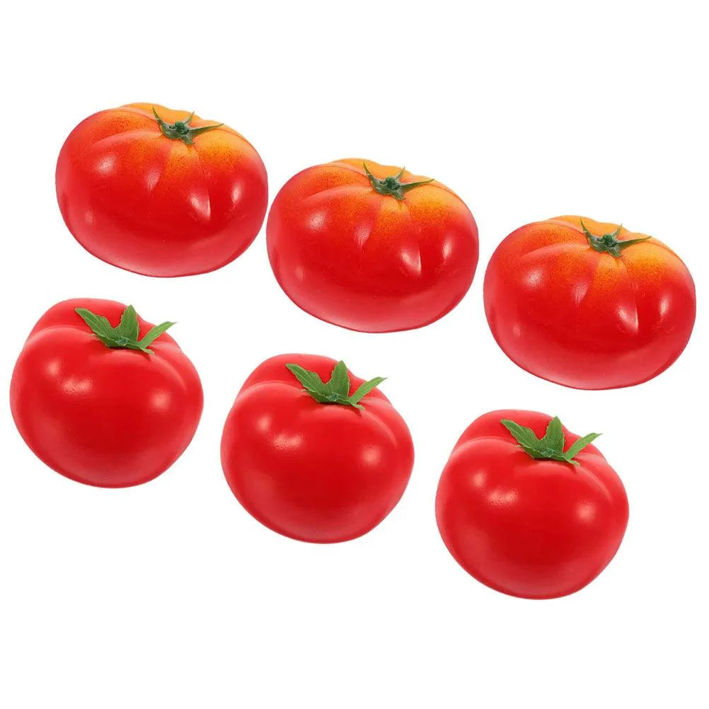 Lisslune | Life-like 6-Piece Synthetic Tomato Collection - Realistic Decorative Props for Home and Retail Spaces