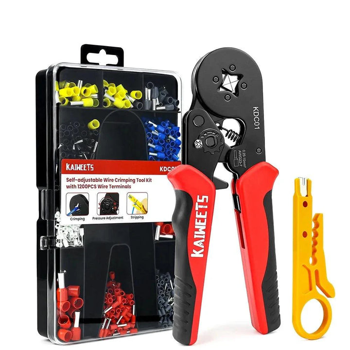 Lisslune | Precision Adjustable Crimping Tool Set with Quick Release Mechanism for Versatile Ferrules