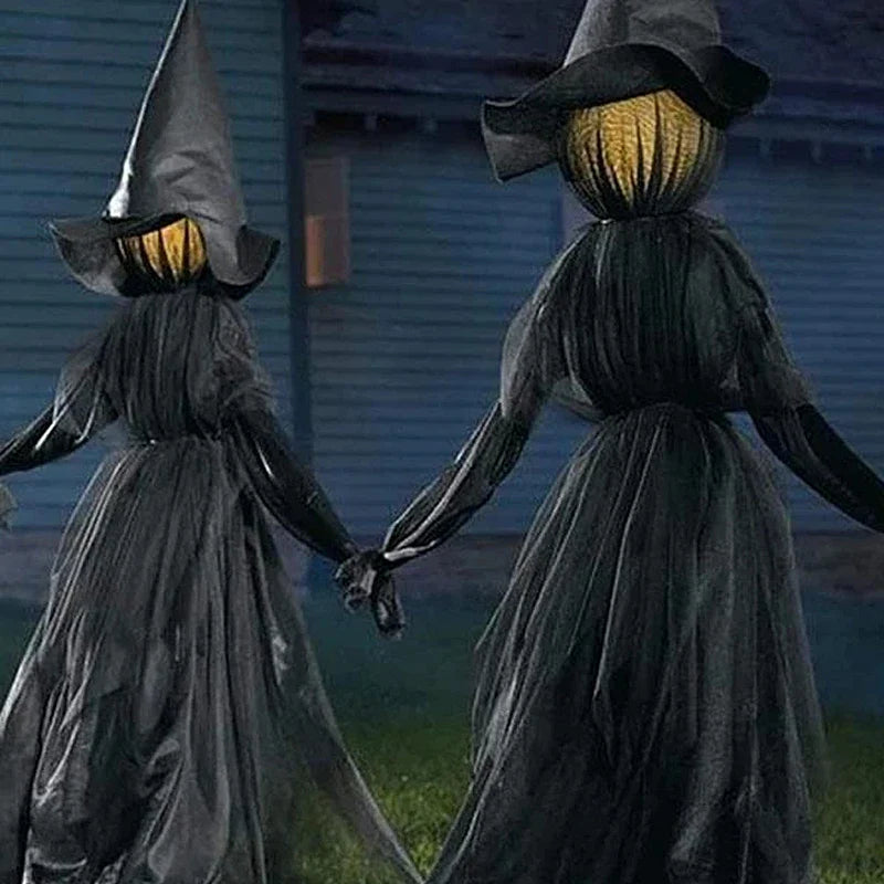 Rynx | 170cm Halloween Glowing Witch Ghost Halloween Decoration Horror Props Creepy Skeleton For Halloween Decoration Voice Control