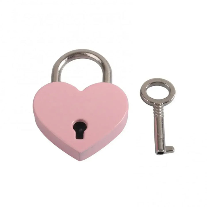 Rynx | Heart Shape Mini Padlock Multicolor Bag Travel Suitcase Luggage Key Lock Security Padlocks Metal Suitcase Luggage Box Lock Gift