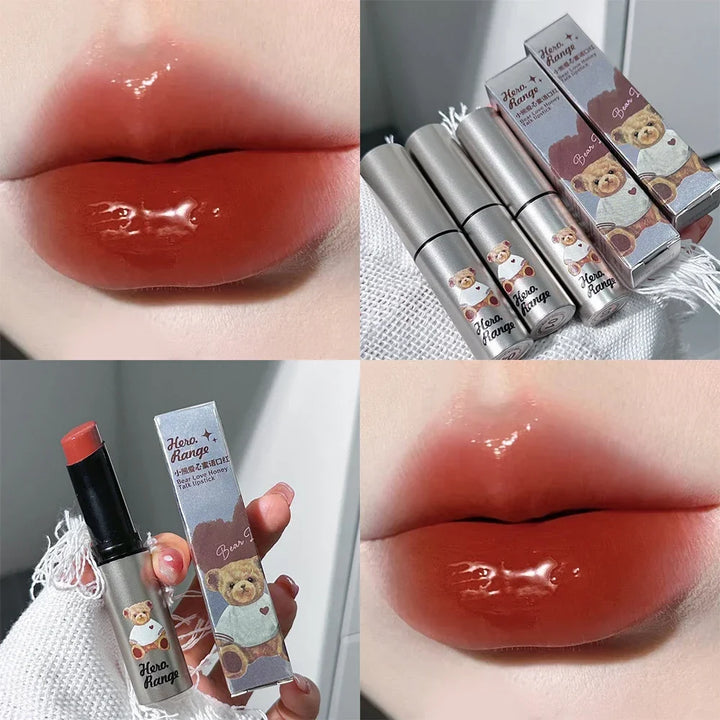 Rynx | Tinted Moisturizing Lipstick Waterproof Mirror Jelly Cherry Red Lip Lacquer Long-lasting Non-Sticky Cup Clear Solid Lip Gloss Cosmetics