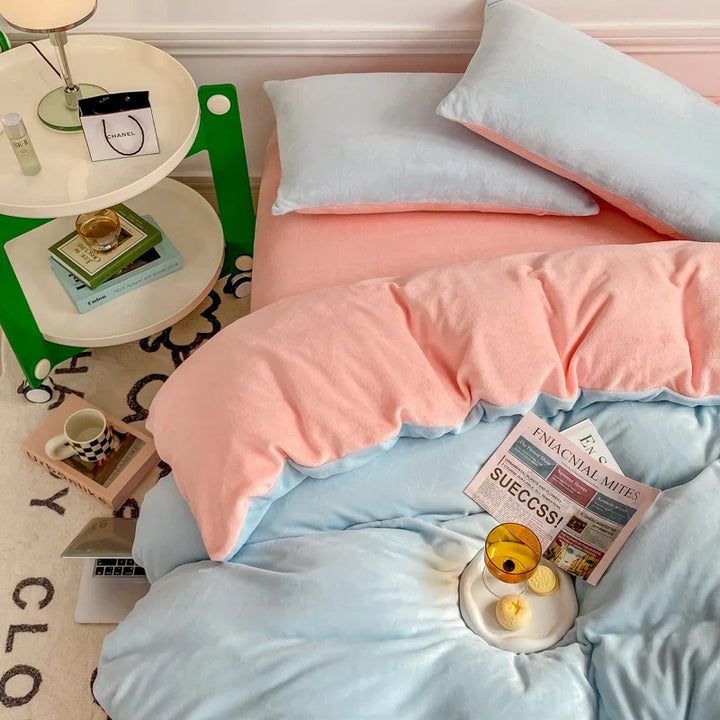 Rynx | Winter Flannel 1-piece bed cover 220x240 duvet cover double bed size nordic cover bed 150 Queen/King duvet cover
