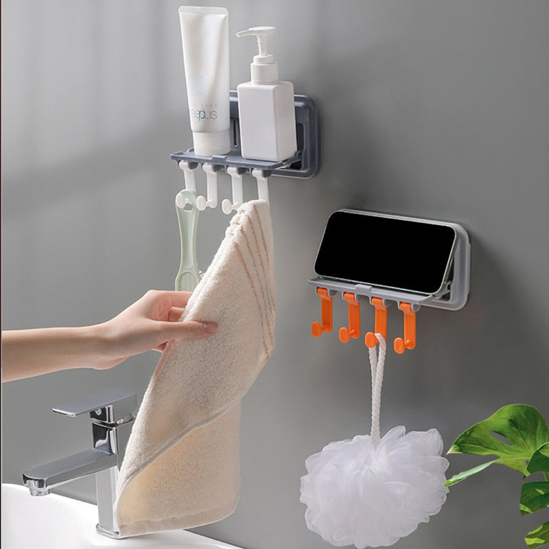 Lisslune | Wall-Mounted Phone Holder Kitchen Organizer Rack