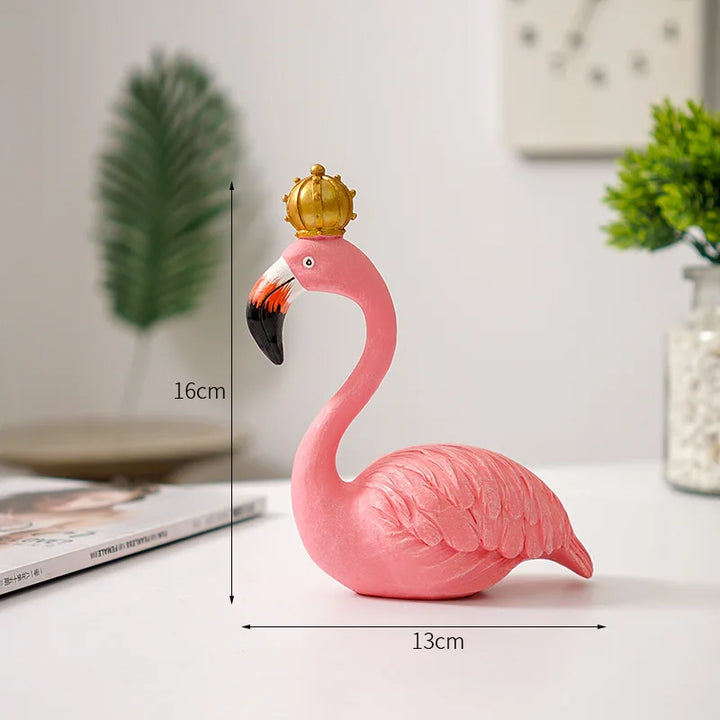 Lisslune | Nordic Flamingo Figurine Figure Statue Sculpture Living Room Office Wedding Party Ornaments Home Decor Decoration Accessories