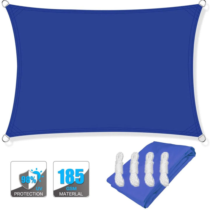 Lisslune | Waterproof Rectangular Sun Shade Sail with UV Protection & Mounting Kits – ShadeGuard