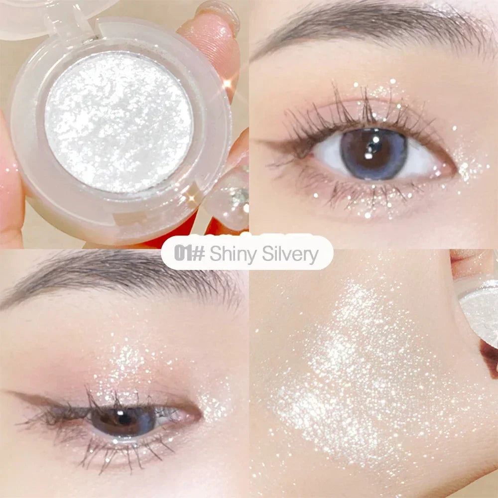 Rynx | Diamond Glitter Monochrome Eyeshadow Palette Color Changing Eyeshadow Highlighter Sequins Waterproof Long-lasting Eye Makeup Pigments