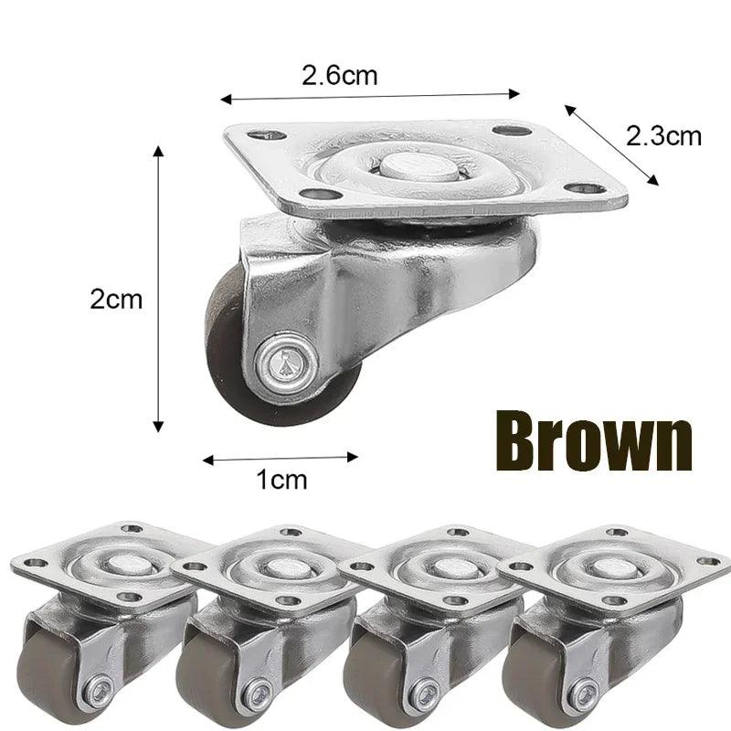 Lisslune | Revolutionary Mini Self-Adhesive 360° Rotatable Soft Rubber Wheels for Effortless Furniture Mobility - 24/1PCS