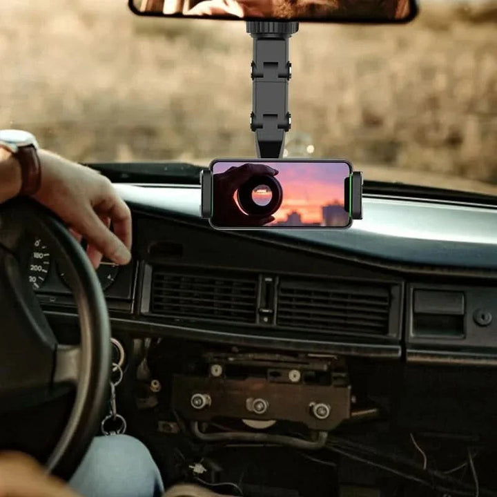 Lisslune | 360° Car Phone Holder Mount for Rearview Mirror