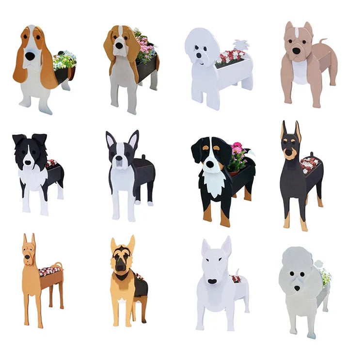 Lisslune | Flower Pot - Pawsome - Dog Plant Container - Various Breeds