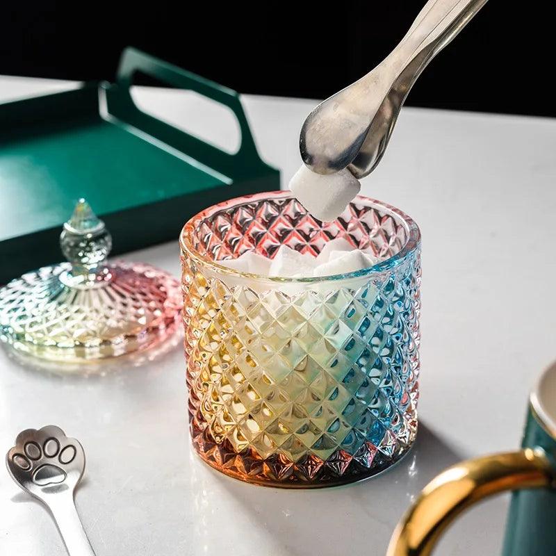 Lisslune | Colorful diamond glass storage container for sweets and sugar - 300ML & 600ML options