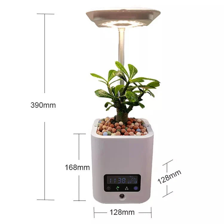 Lisslune | Multifunctional smart hydroponic plant pot with calendar, diffuser and desk lamp