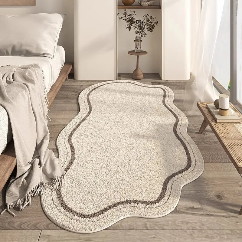 Rynx | Irregular Living Room Large Rugs Minimalist Bedroom Nightstand Carpet Plush Coffee Table Rugs Soft Comfortable Carpet Carpet