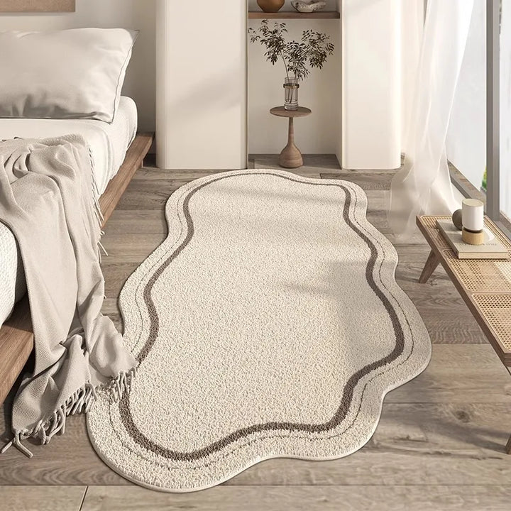 Rynx | Irregular Living Room Large Rugs Minimalist Bedroom Nightstand Carpet Plush Coffee Table Rugs Soft Comfortable Carpet Carpet