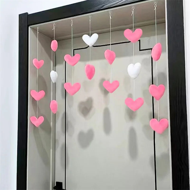 Lisslune | Cute Hanging Pink Heart Doorway Decor