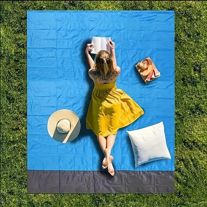 Rynx | 1pc Lightweight Waterproof Beach Mat, 210T Polyester Beach Mat Sandproof, Moisture Resistant, Easy to Clean, Machine Washable