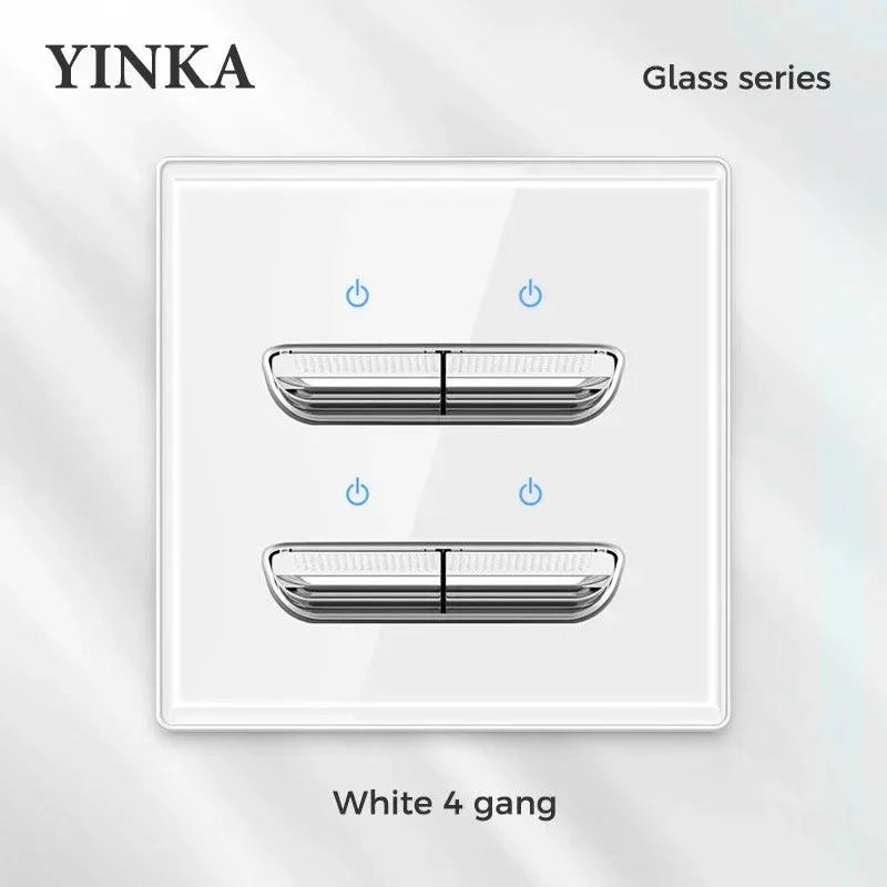 Lisslune | Elegant LED Crystal Glass Light Switch Panel - Versatile Multi-Control System
