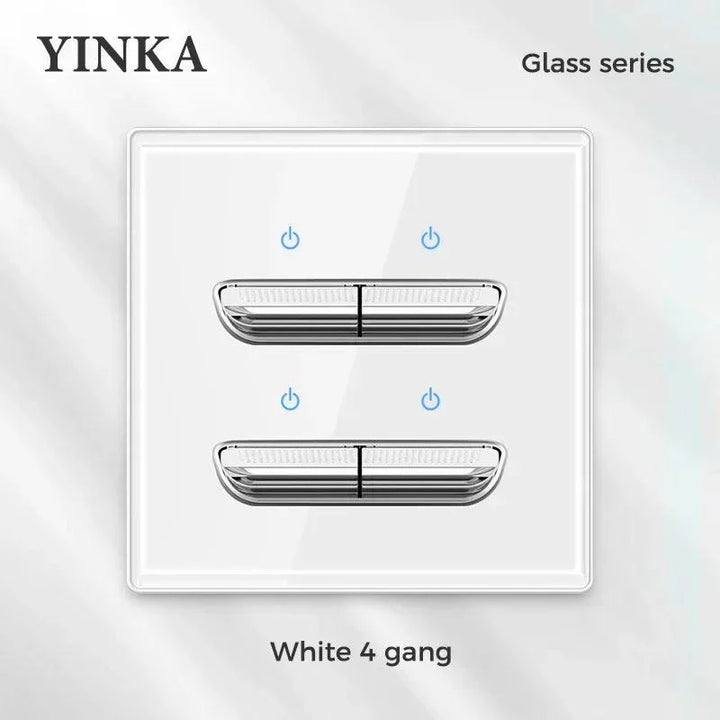 Lisslune | Elegant LED Crystal Glass Light Switch Panel - Versatile Multi-Control System