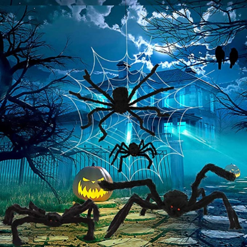 Lisslune | Big Black Spider Halloween Party Decoration