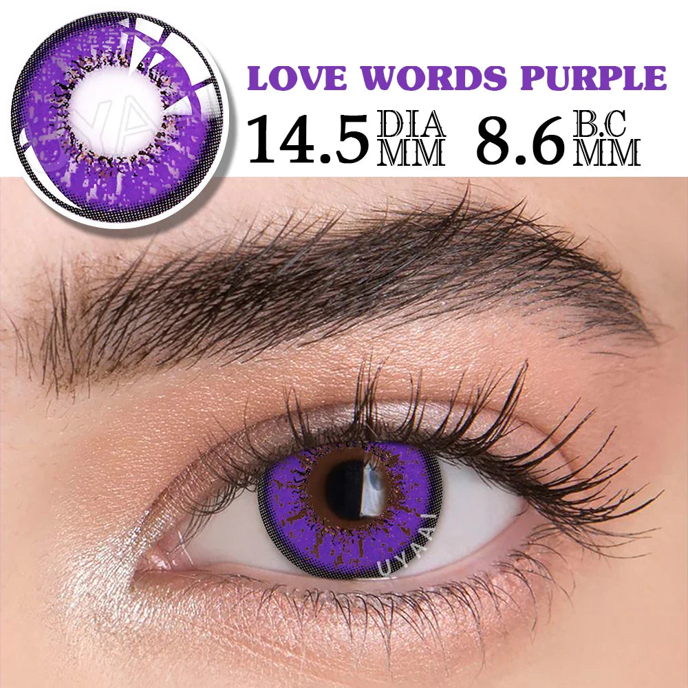 Rynx | Halloween Cosplay Colored Contact Lenses for the Eyes Anime Purple Lenses y2k Eye Lenses Anime Accessories for Hoshino