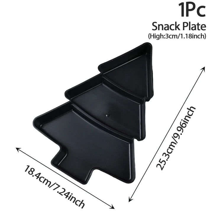 Rynx Christmas tree shape fruit snack candy platter washable Marry party decorations for home Christmas gifts ornament Happy New Year