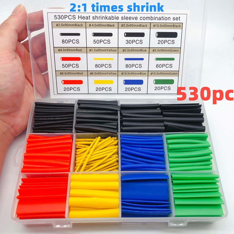 Lisslune | 530Pcs Colored Insulated DIY Cable Fix Kit