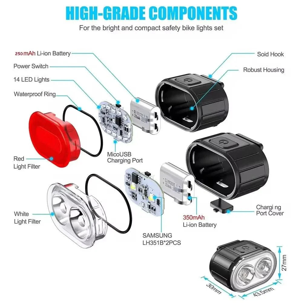Lisslune | BikeGlow – Rechargeable bike lights for maximum visibility day & night