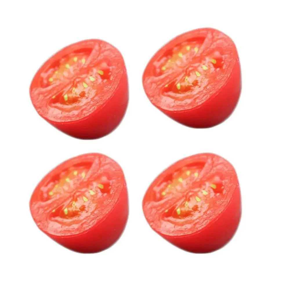 Lisslune | 4-piece realistic artificial cherry tomatoes - lifelike decorative fruits for home decor
