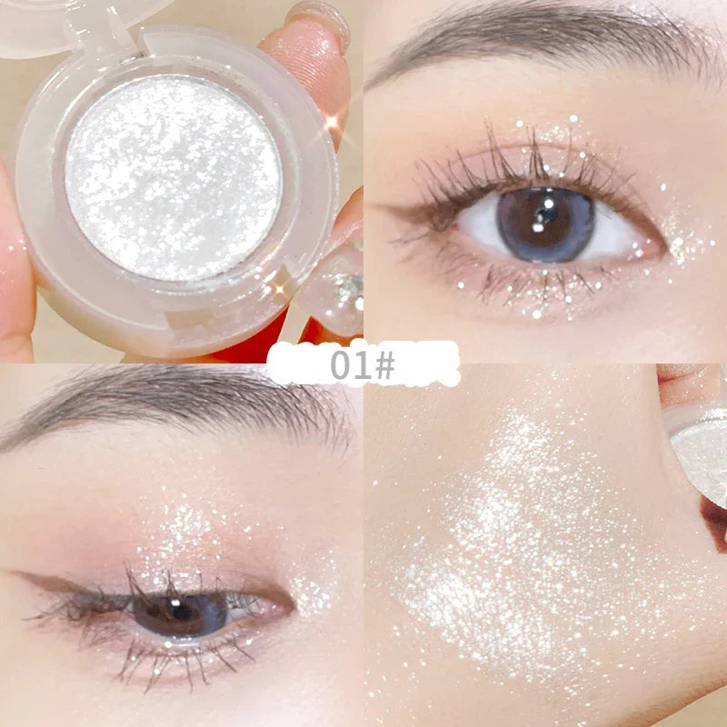 Rynx | Mashed Potatoes Texture Glitter Eyeshadow Long-lasting Waterproof Shimmer Eye Shadow Makeup Pearl Eyeshadow Pigment Korean Makeup